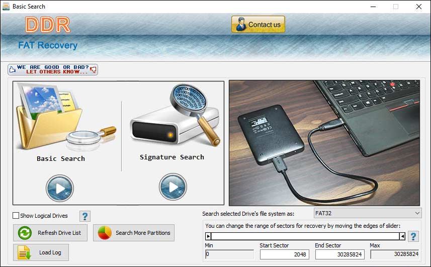 Screenshot of Hard Drive Recovery Software