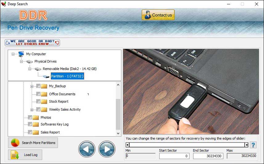 Pen Drive Files Salvage Software screen shot