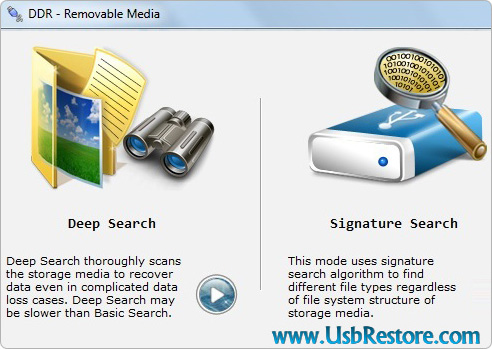 Screenshot of Removable Media File Salvage Program