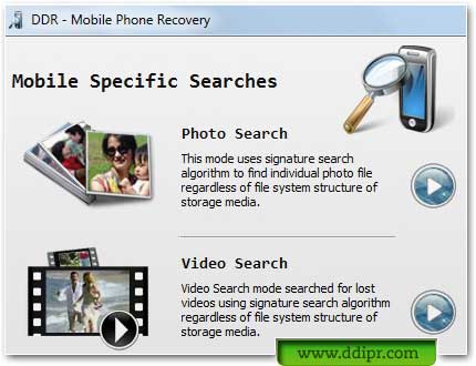 Screenshot of Cell Phone Recovery Software