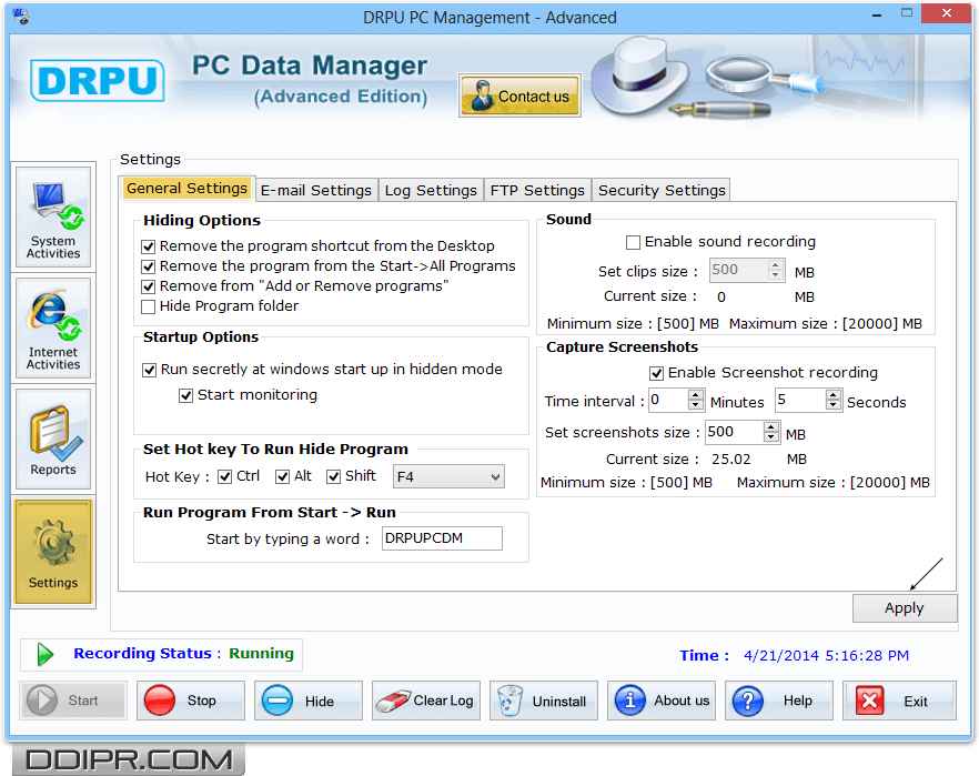 Set General Settings