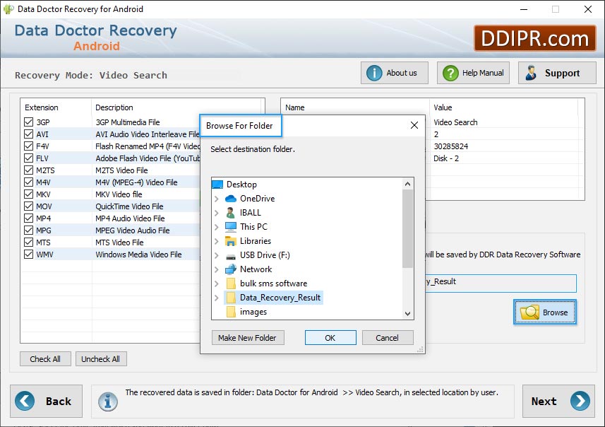 Thorough Algorithm Search” Android data recovery software