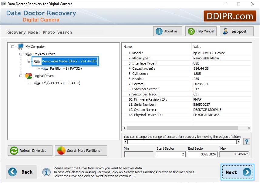 parition recover data Camera picture recovery