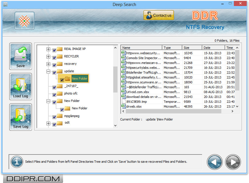 NTFS partition recovered data