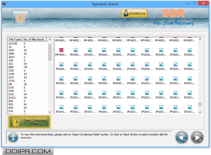 Recovered data from usb drive