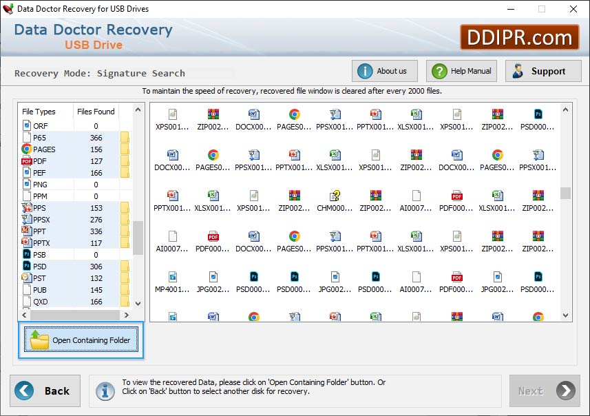 view recovered data Recovered data from usb drive